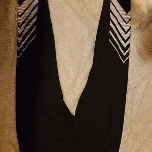 Adidas black and white leggings XL